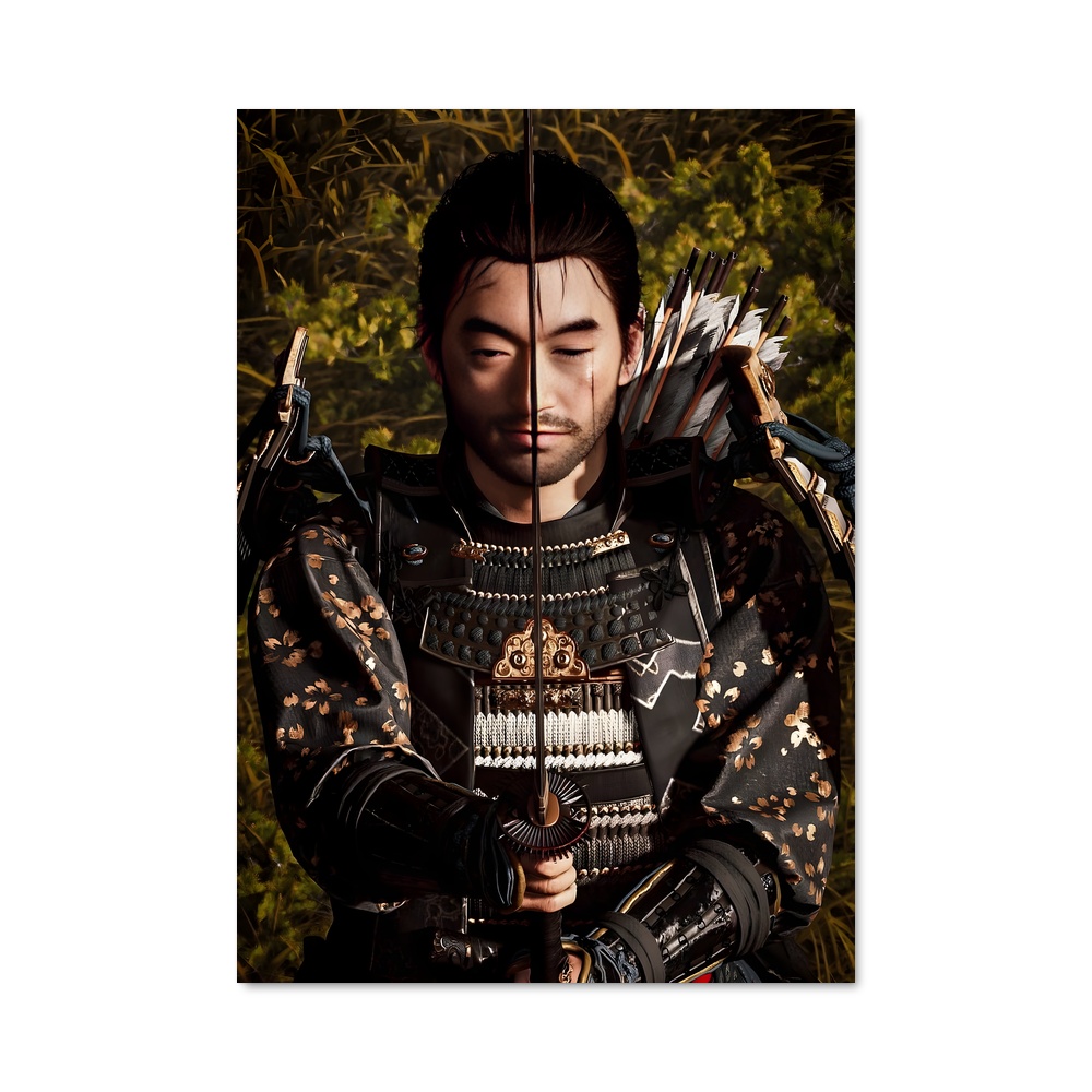 Poster Jin de sakai – affiche Ghost of tsushima